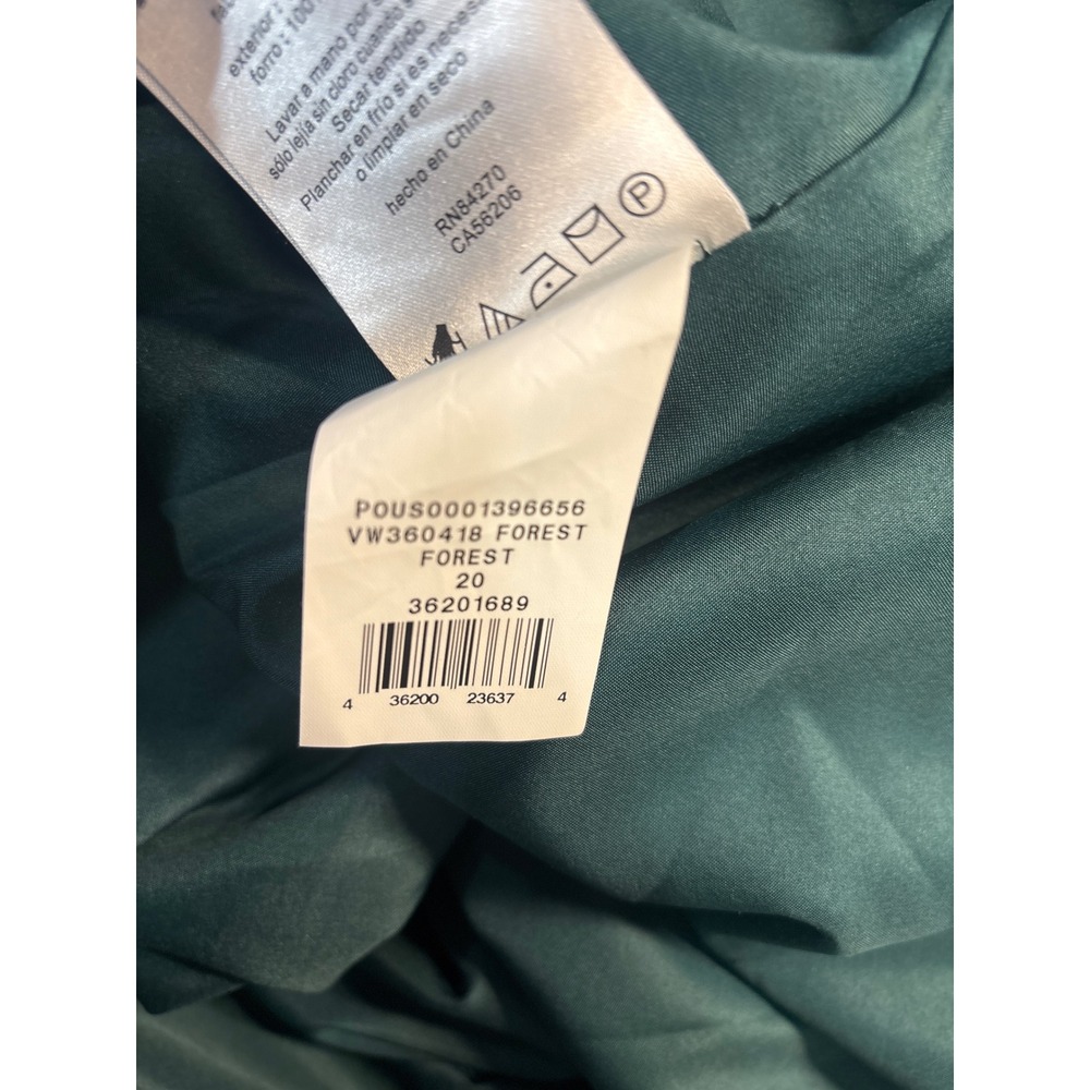White by Vera Wang Teal Green Halter Chiffon Gown Dress Plus Size 20 Bridesmaid - Picture 10 of 11